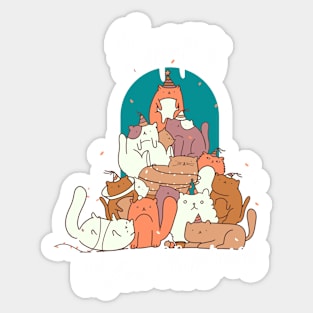 meow xmas Sticker